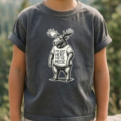 I'm Just Here for the Meese Kids Cotton T-Shirt