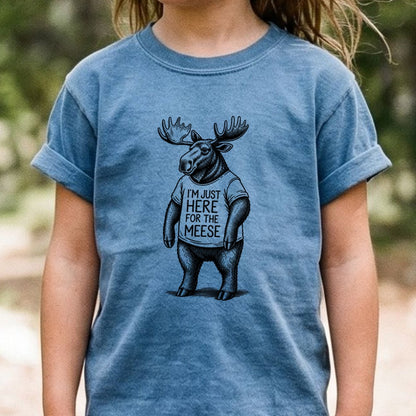 I'm Just Here for the Meese Kids Cotton T-Shirt