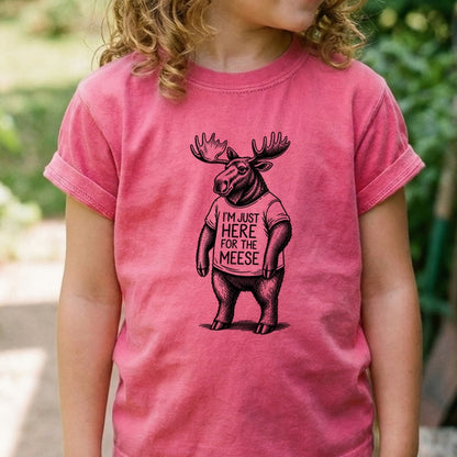 I'm Just Here for the Meese Kids Cotton T-Shirt