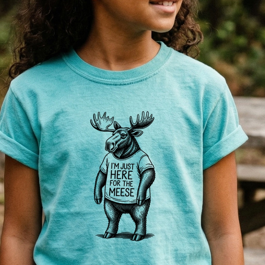 I'm Just Here for the Meese Kids Cotton T-Shirt