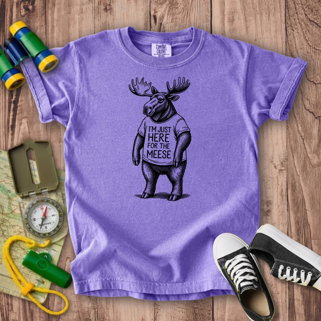 I'm Just Here for the Meese Kids Cotton T-Shirt