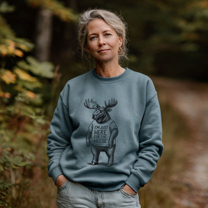I'm Just Here for the Meese Crewneck Sweatshirt