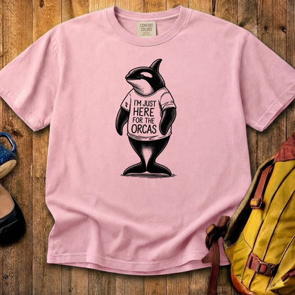 I'm Just Here for the Orcas Cotton T-Shirt