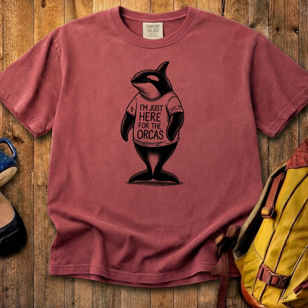 I'm Just Here for the Orcas Cotton T-Shirt