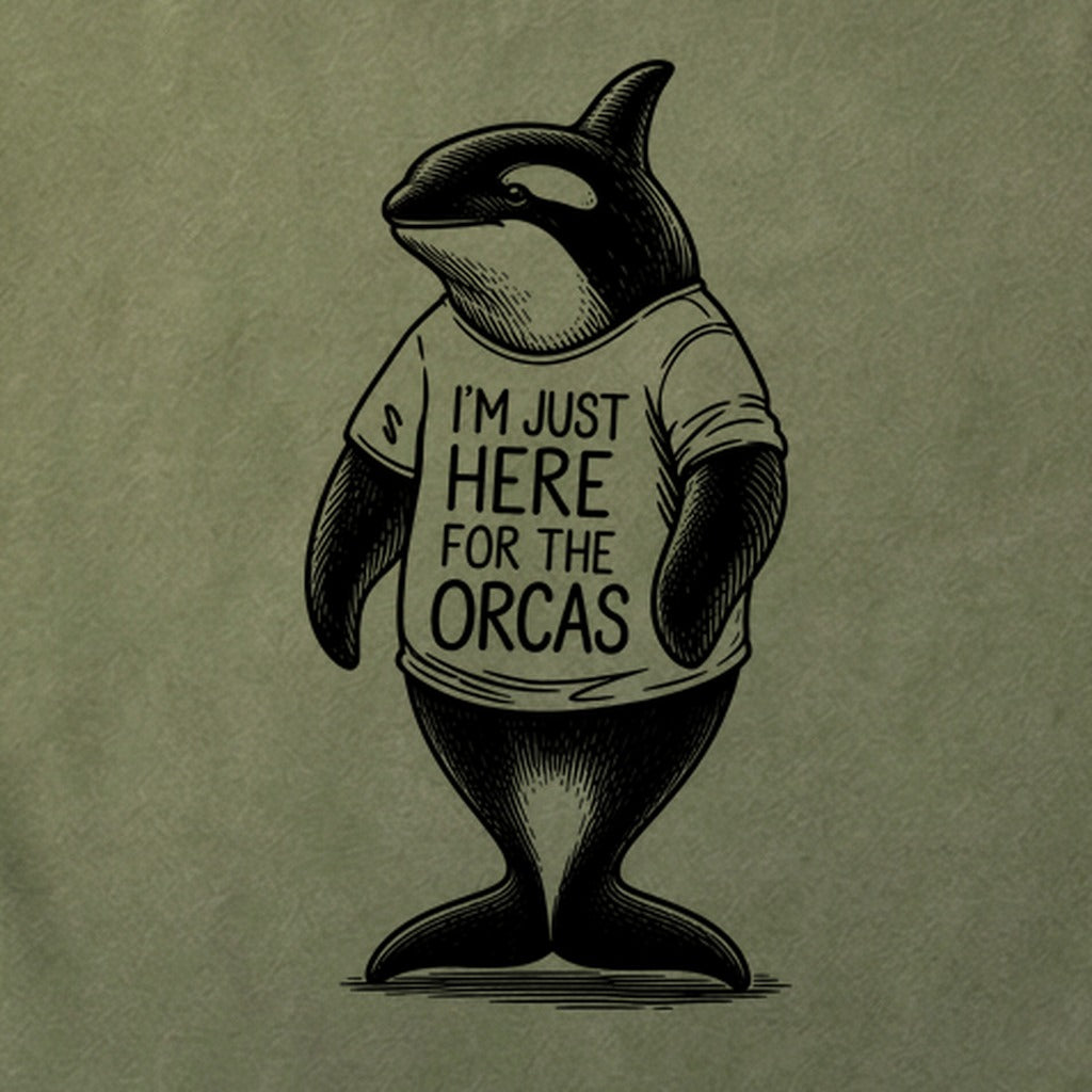 I'm Just Here for the Orcas Cotton T-Shirt
