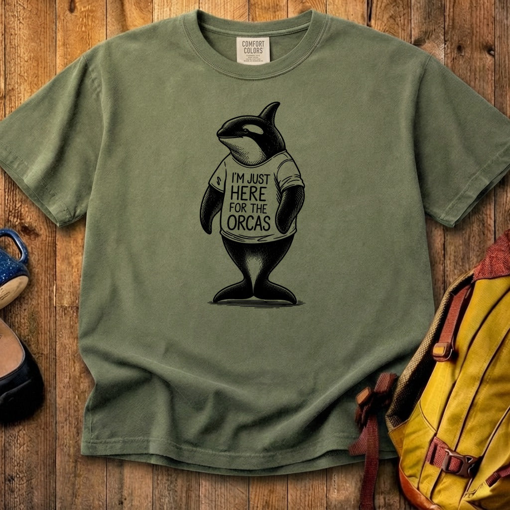I'm Just Here for the Orcas Cotton T-Shirt