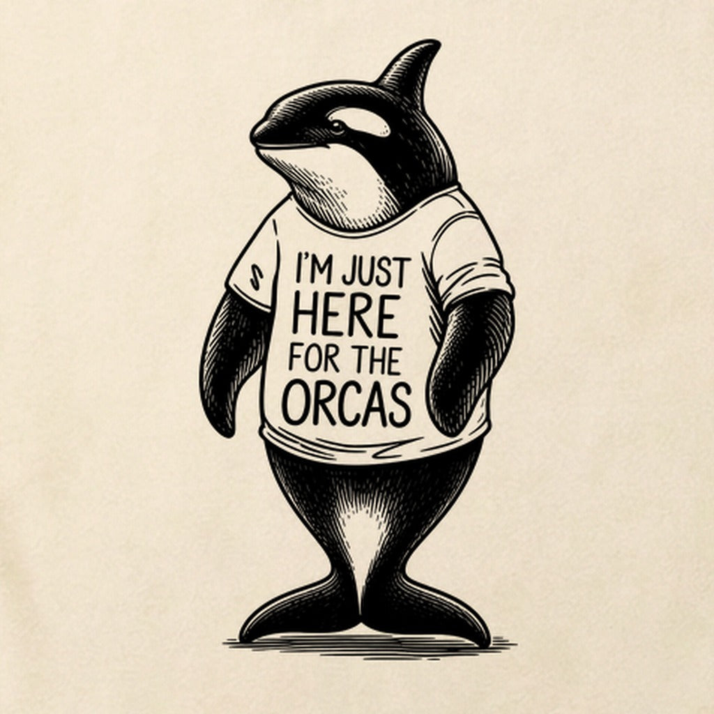 I'm Just Here for the Orcas Cotton T-Shirt