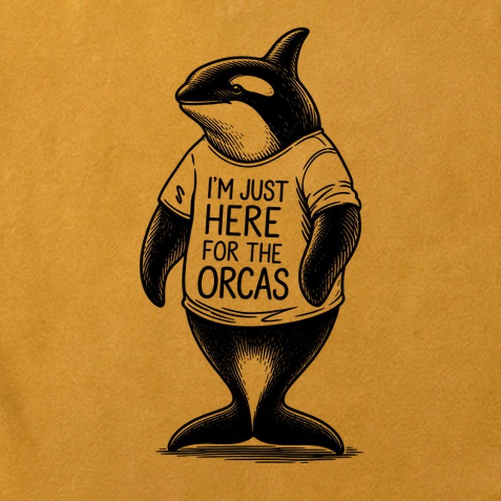 I'm Just Here for the Orcas Cotton T-Shirt