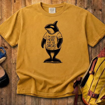 I'm Just Here for the Orcas Cotton T-Shirt