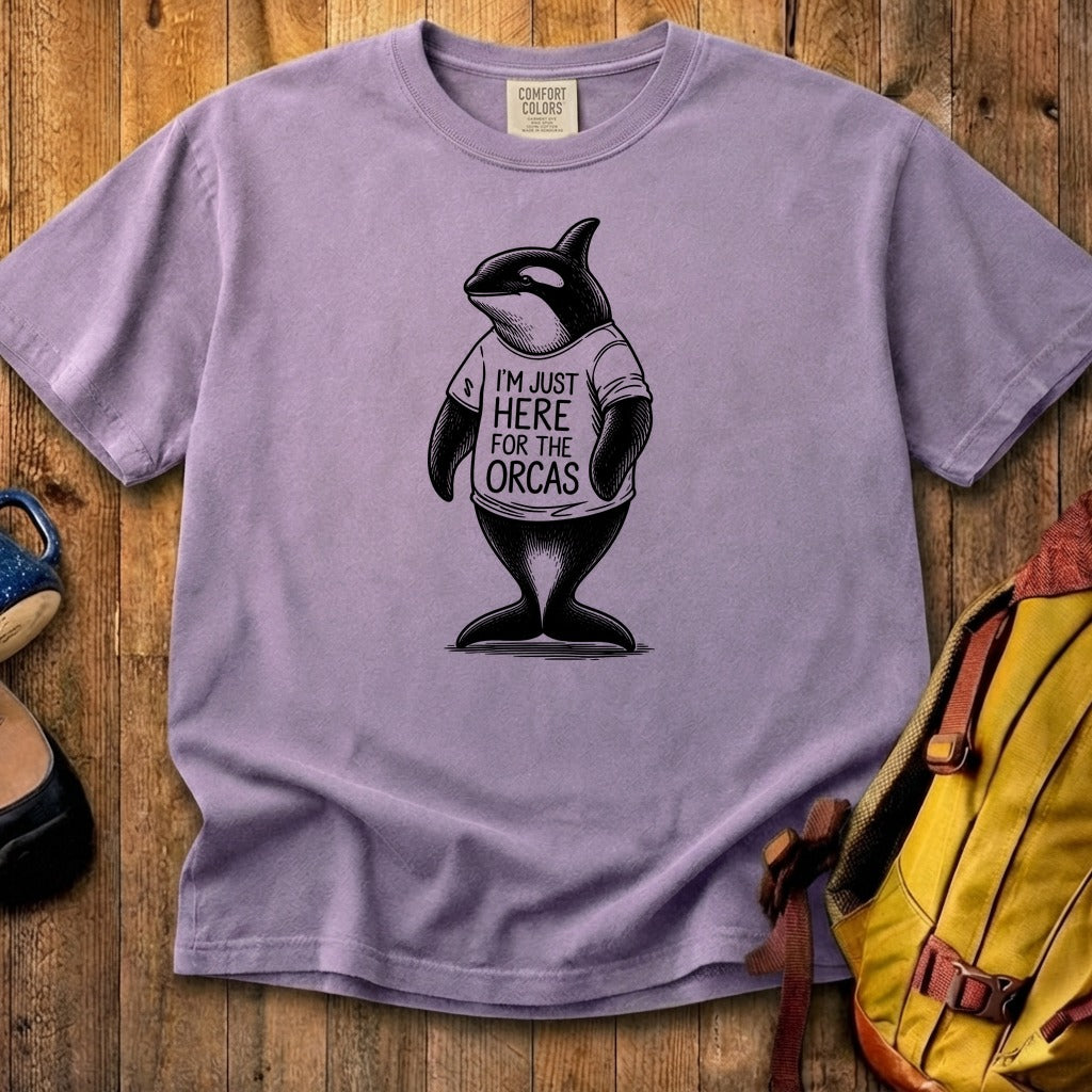 I'm Just Here for the Orcas Cotton T-Shirt