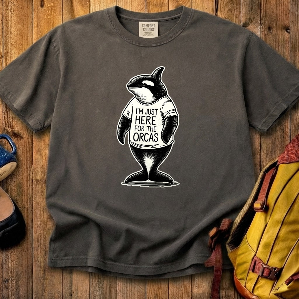 I'm Just Here for the Orcas Cotton T-Shirt
