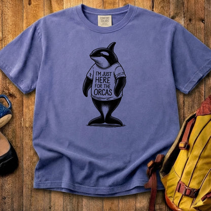 I'm Just Here for the Orcas Cotton T-Shirt