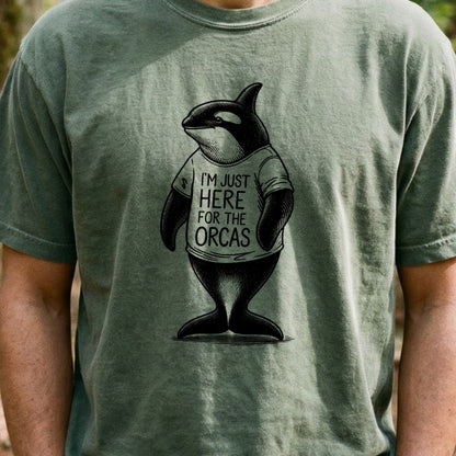 I'm Just Here for the Orcas Cotton T-Shirt