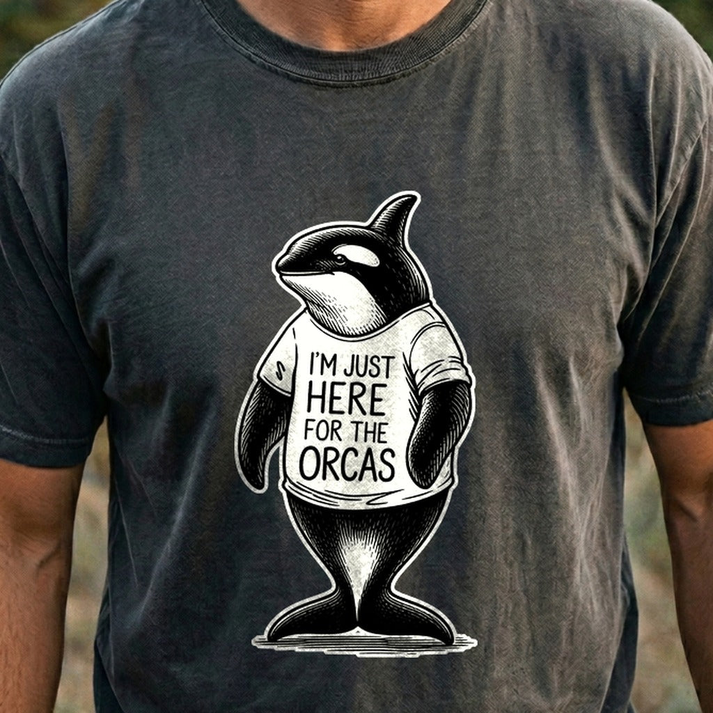 I'm Just Here for the Orcas Cotton T-Shirt