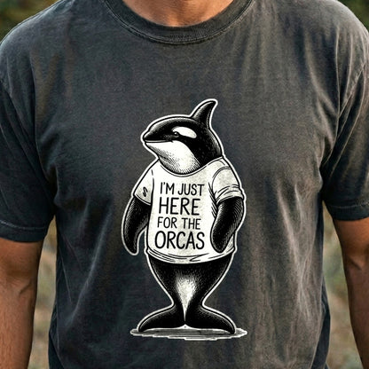 I'm Just Here for the Orcas Cotton T-Shirt