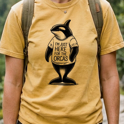 I'm Just Here for the Orcas Cotton T-Shirt