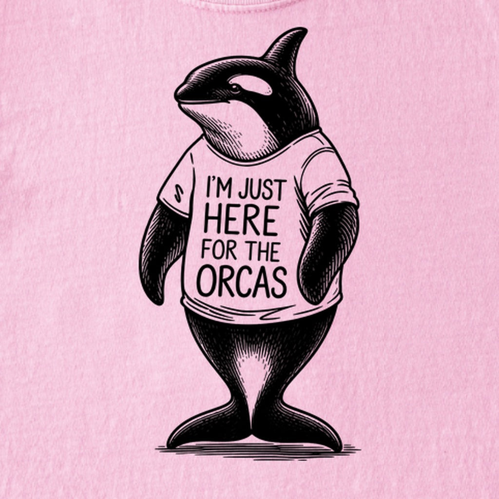 I'm Just Here for the Orcas Kids Cotton T-Shirt