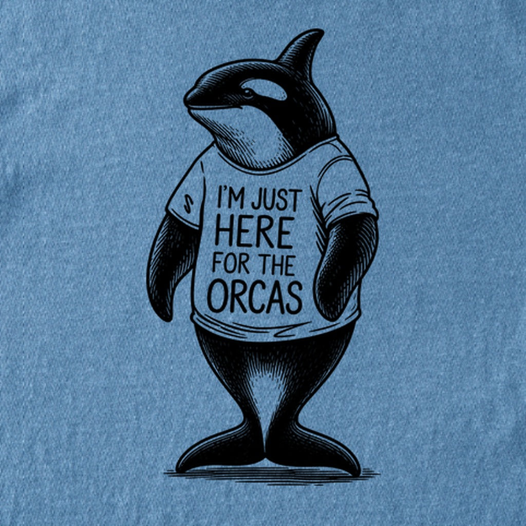 I'm Just Here for the Orcas Kids Cotton T-Shirt
