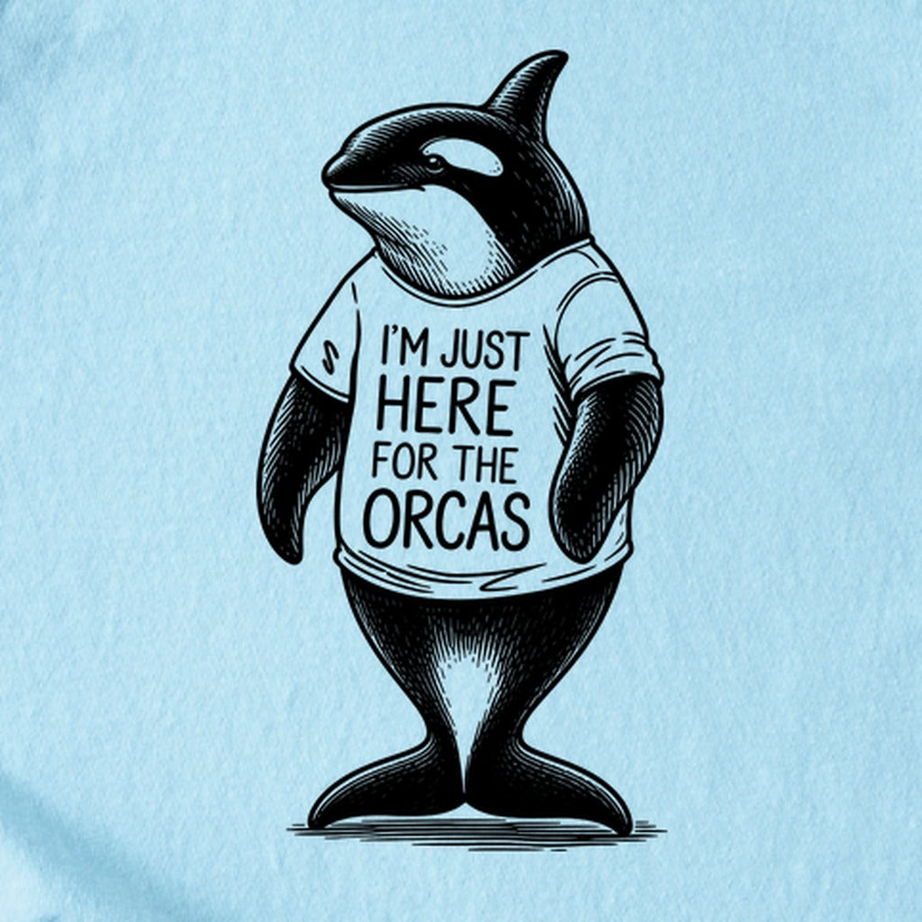 I'm Just Here for the Orcas Kids Cotton T-Shirt