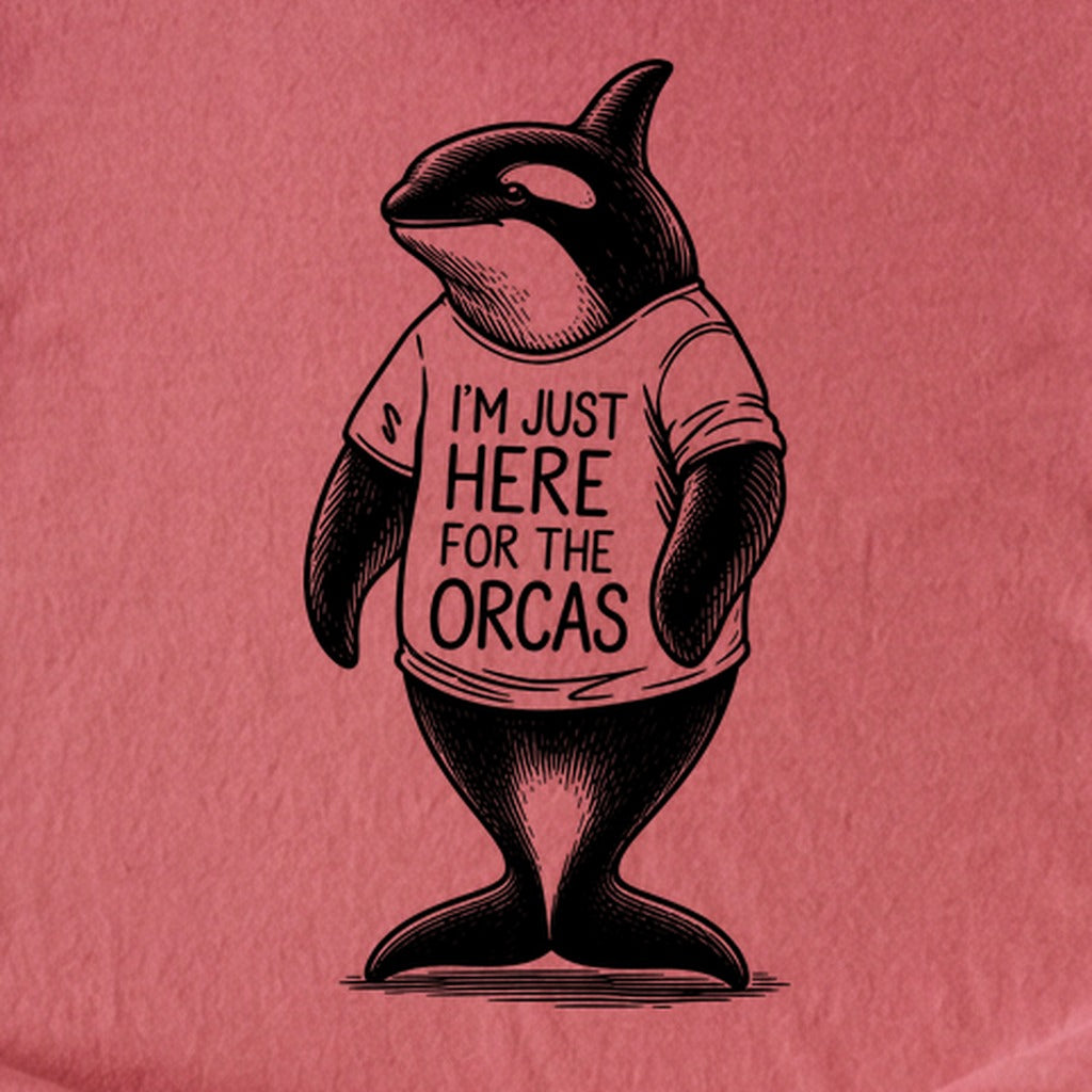 I'm Just Here for the Orcas Kids Cotton T-Shirt