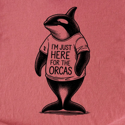 I'm Just Here for the Orcas Kids Cotton T-Shirt