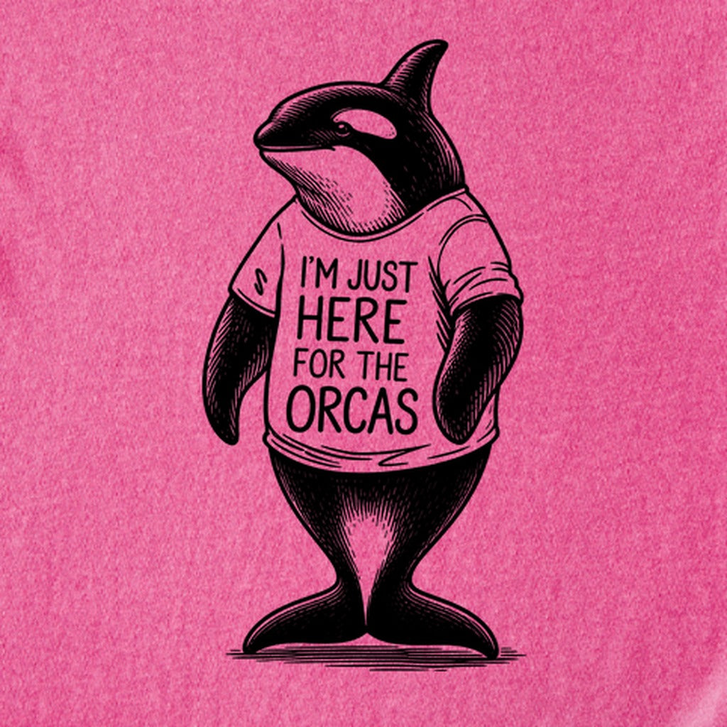 I'm Just Here for the Orcas Kids Cotton T-Shirt