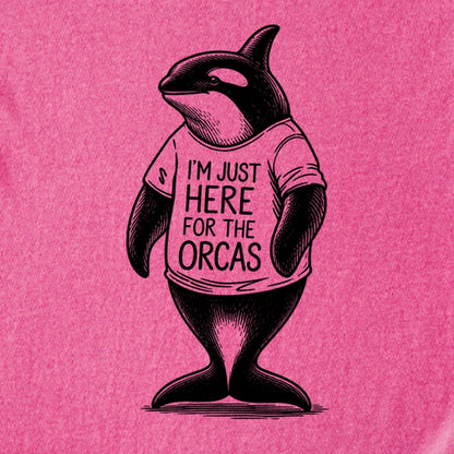 I'm Just Here for the Orcas Kids Cotton T-Shirt