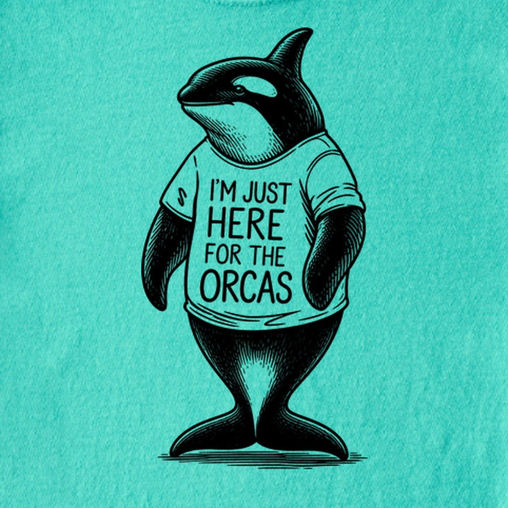 I'm Just Here for the Orcas Kids Cotton T-Shirt