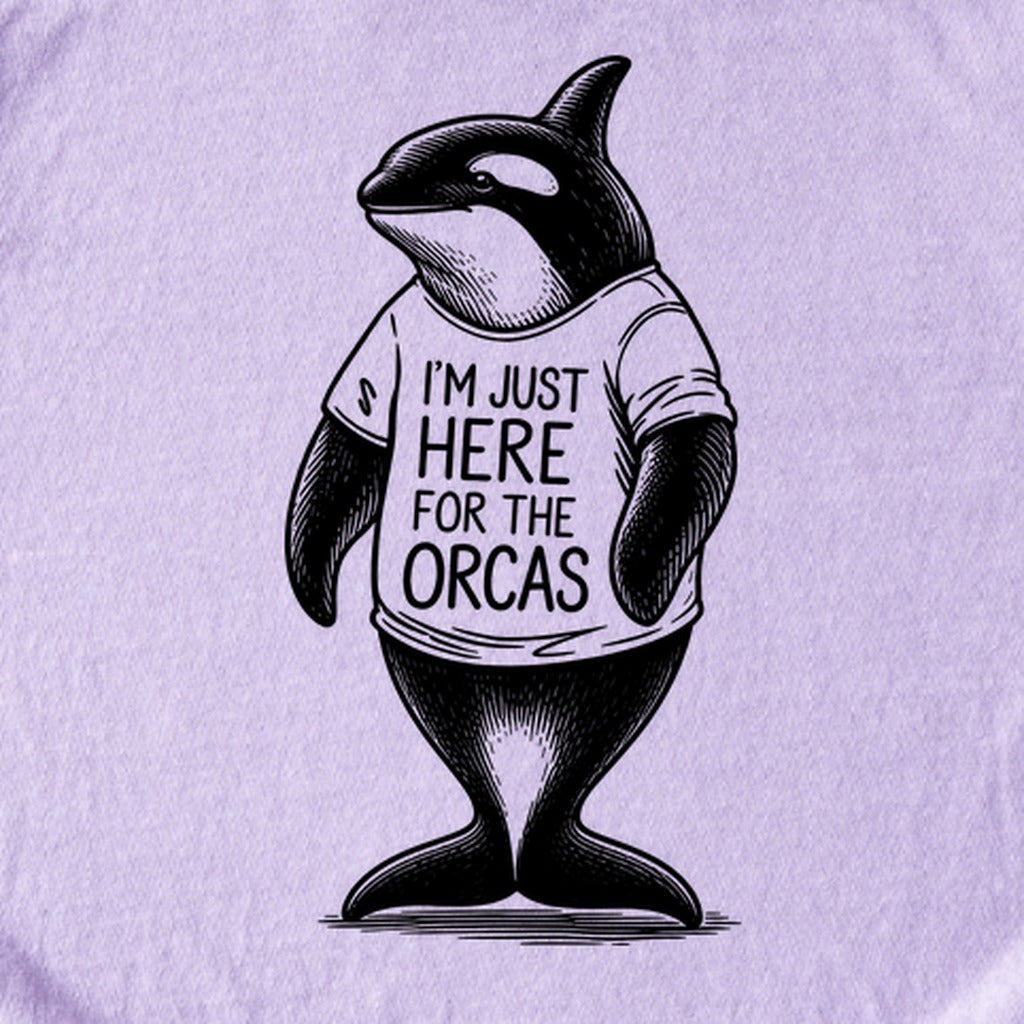 I'm Just Here for the Orcas Kids Cotton T-Shirt