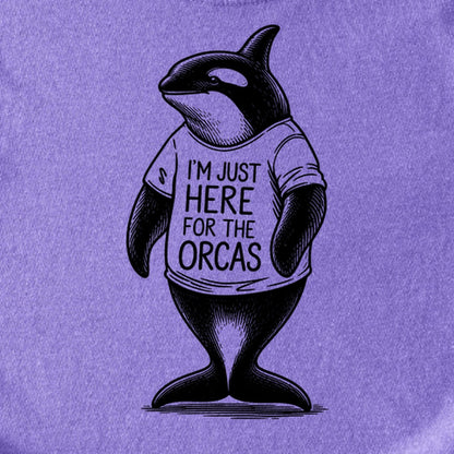 I'm Just Here for the Orcas Kids Cotton T-Shirt