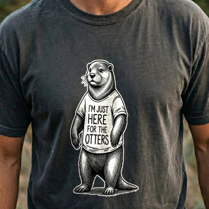 I'm Just Here for the Otters Cotton T-Shirt