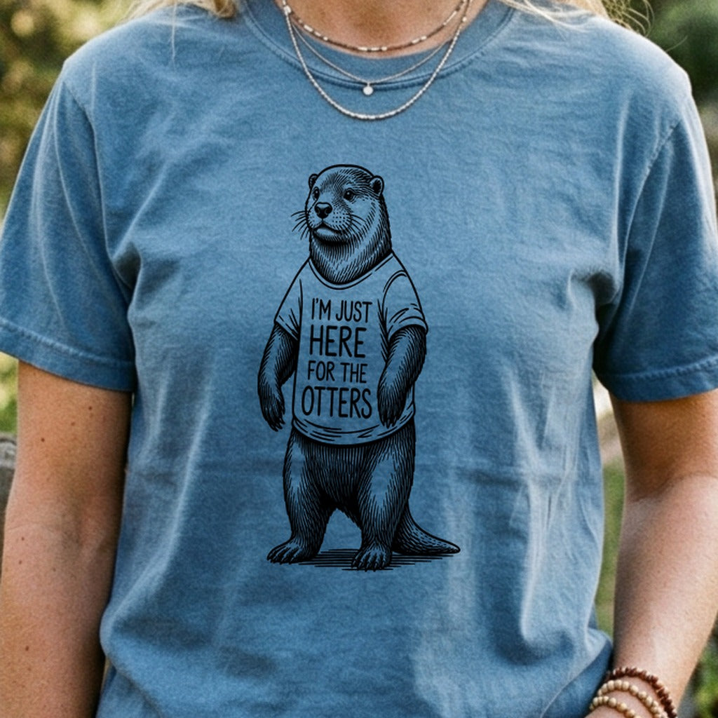 I'm Just Here for the Otters Cotton T-Shirt