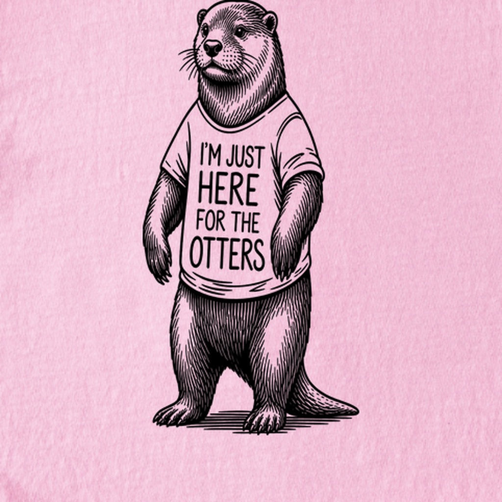 I'm Just Here for the Otters Kids Cotton T-Shirt