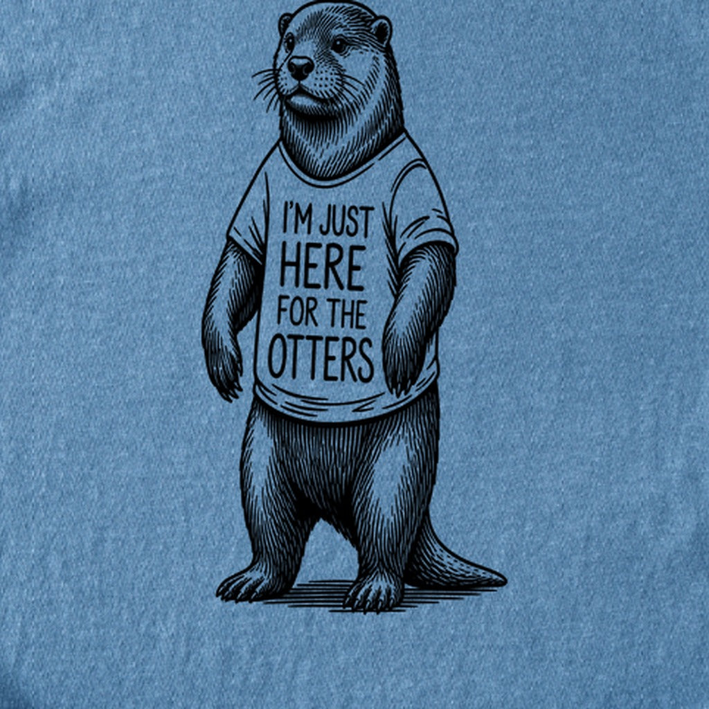 I'm Just Here for the Otters Kids Cotton T-Shirt