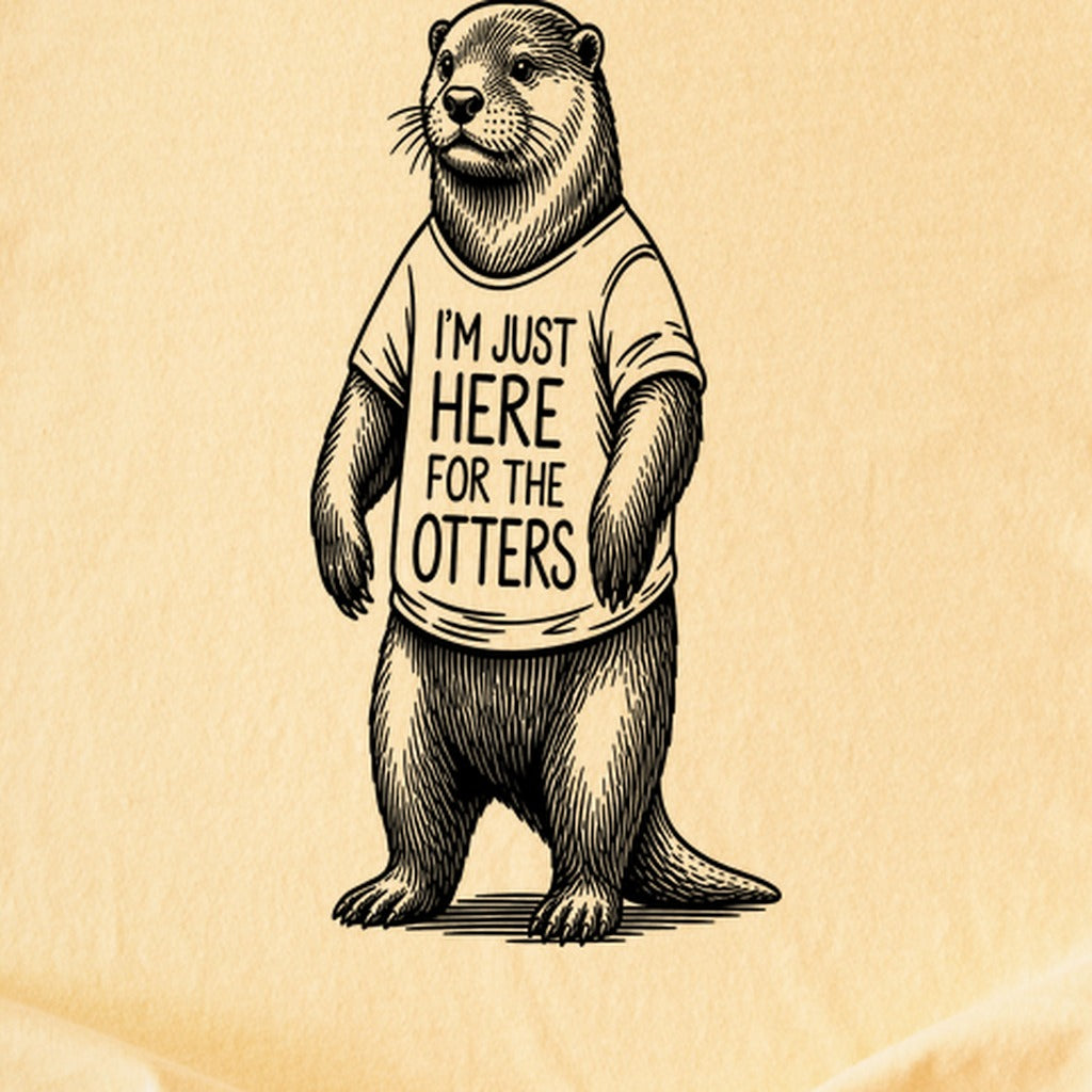 I'm Just Here for the Otters Kids Cotton T-Shirt