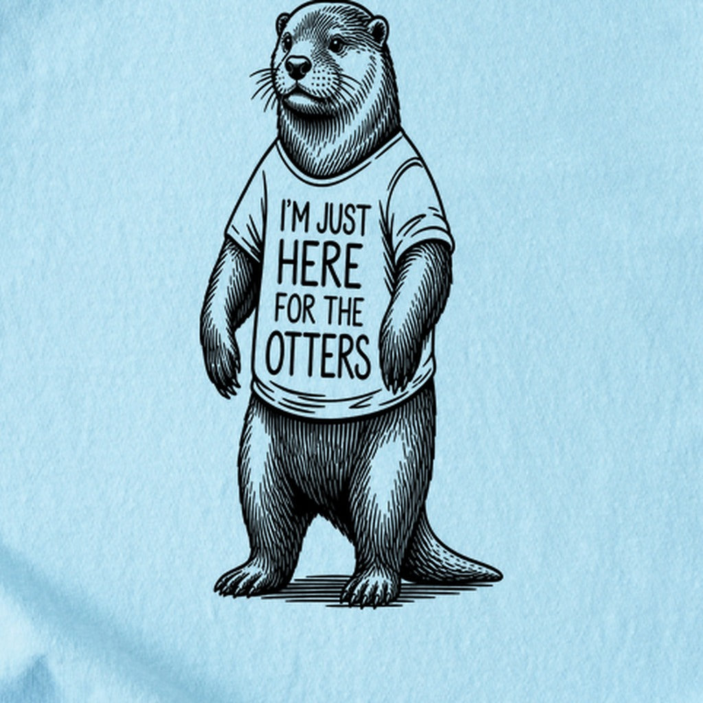 I'm Just Here for the Otters Kids Cotton T-Shirt