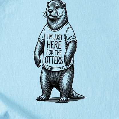 I'm Just Here for the Otters Kids Cotton T-Shirt