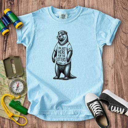 I'm Just Here for the Otters Kids Cotton T-Shirt