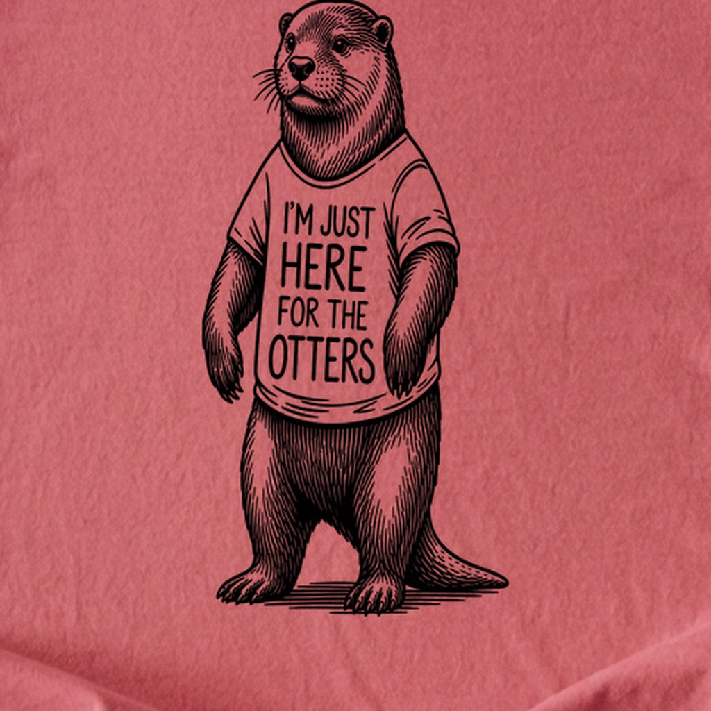 I'm Just Here for the Otters Kids Cotton T-Shirt