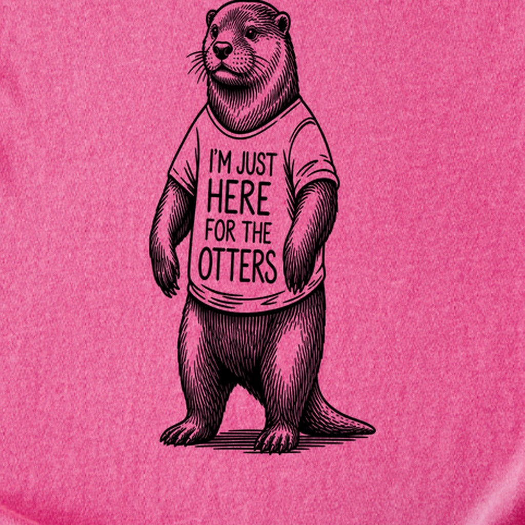 I'm Just Here for the Otters Kids Cotton T-Shirt