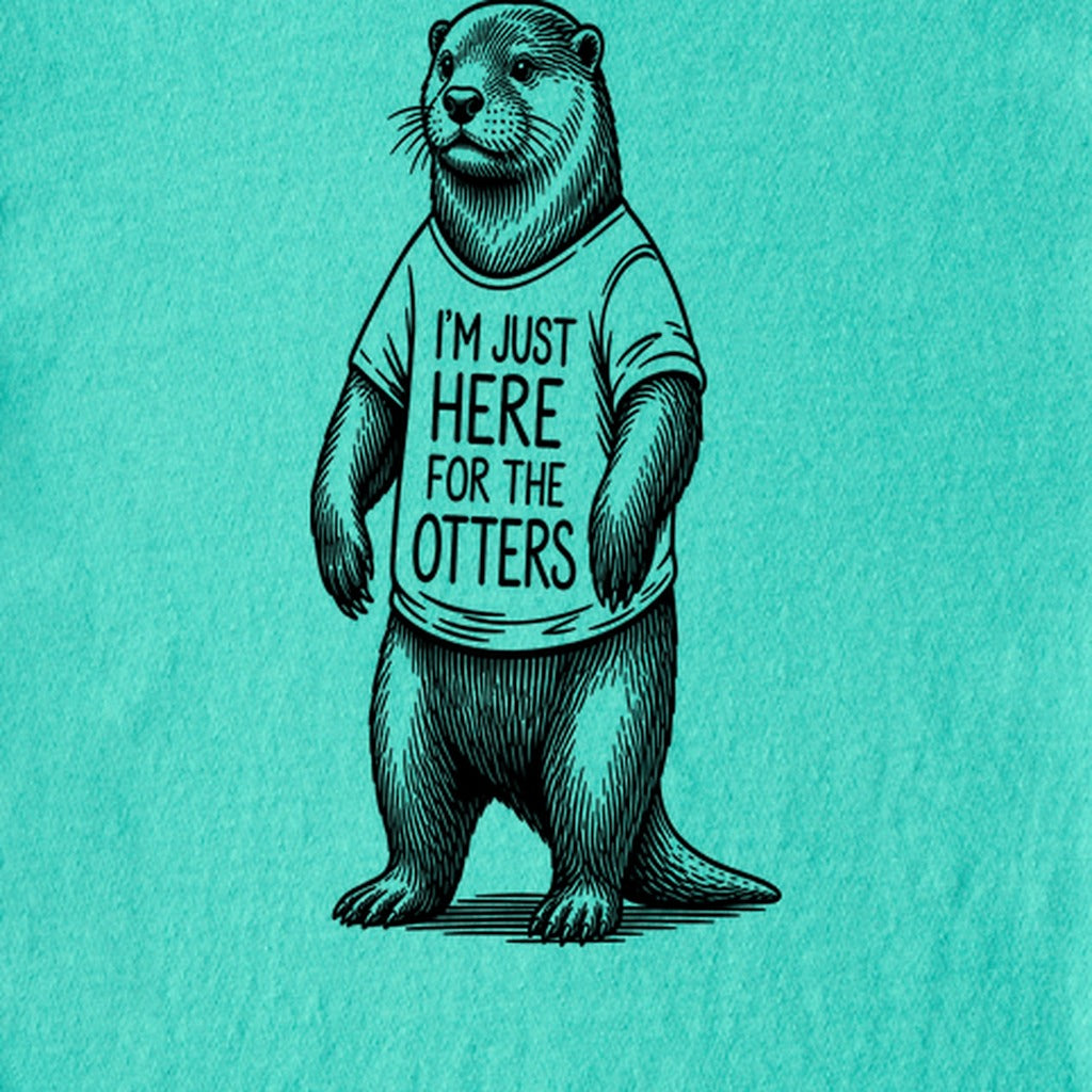 I'm Just Here for the Otters Kids Cotton T-Shirt