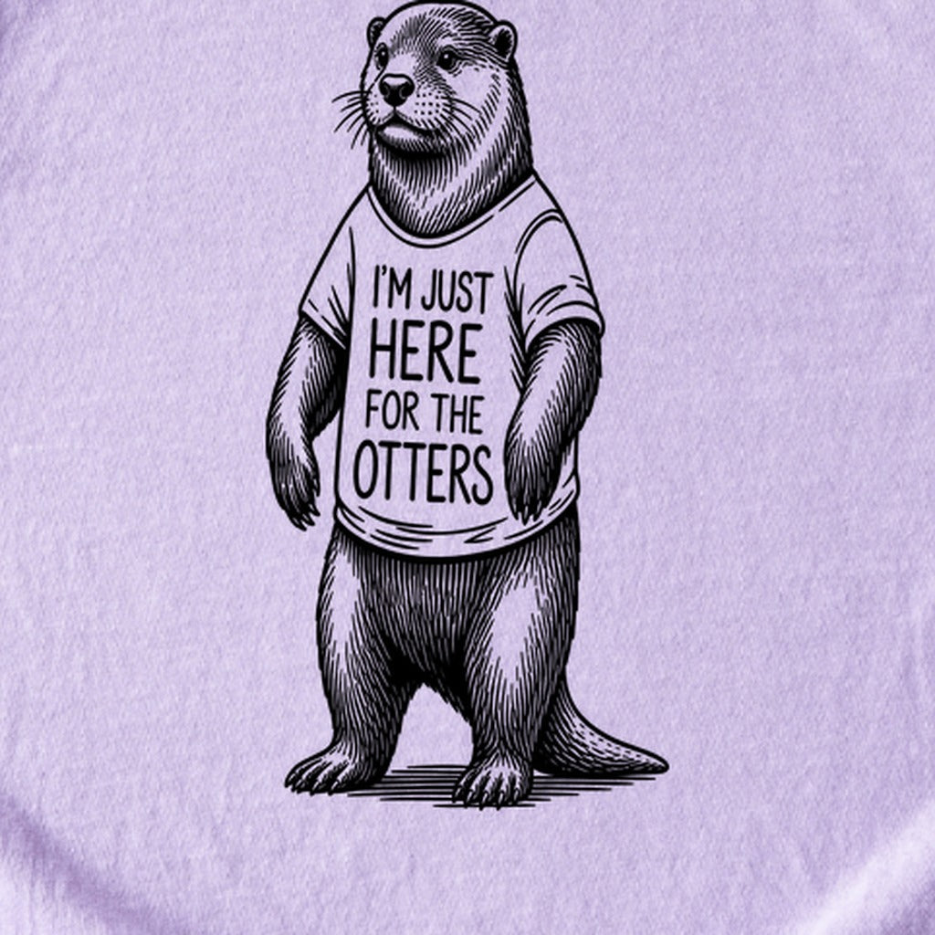 I'm Just Here for the Otters Kids Cotton T-Shirt