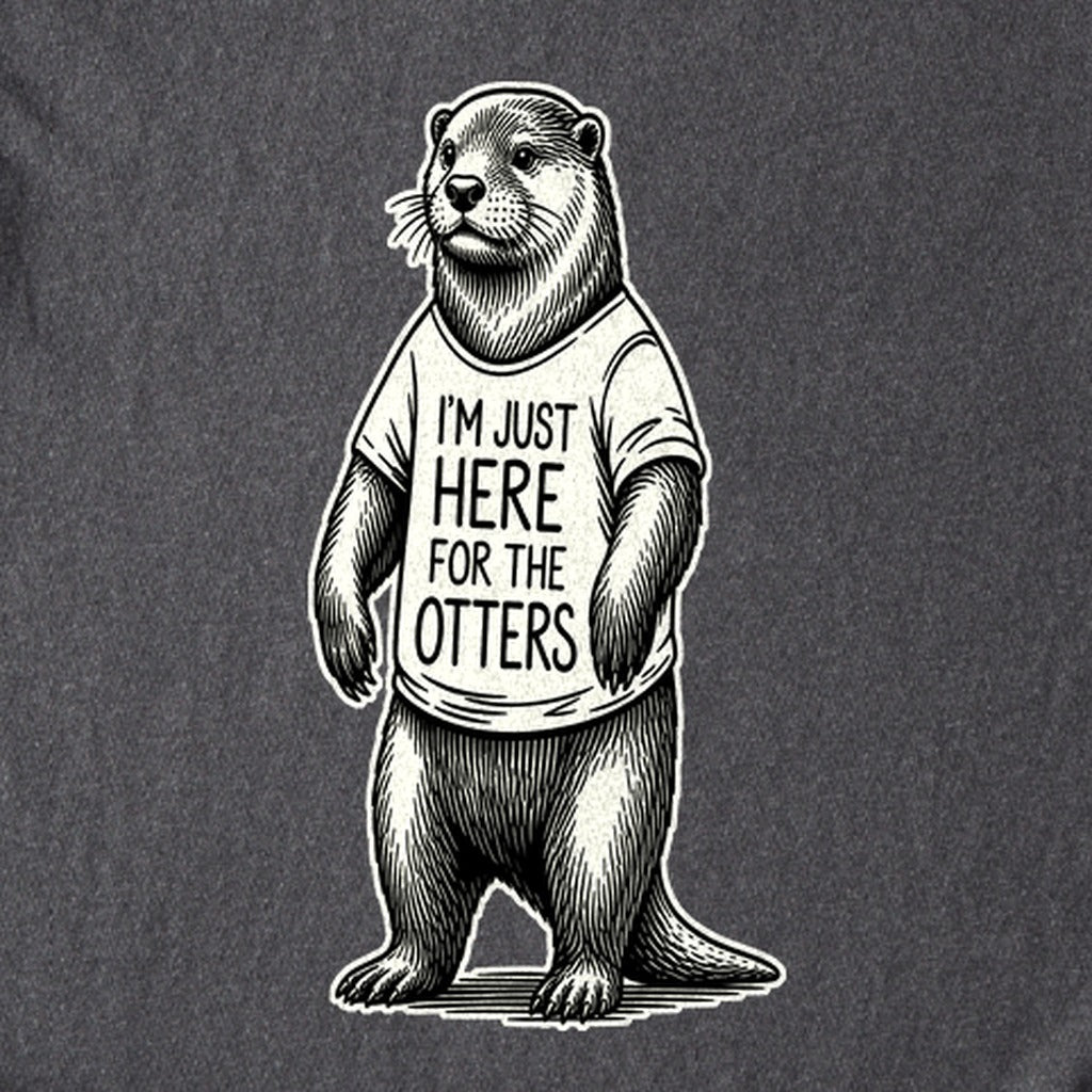 I'm Just Here for the Otters Kids Cotton T-Shirt