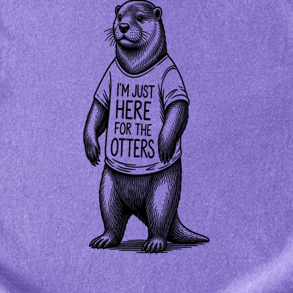 I'm Just Here for the Otters Kids Cotton T-Shirt