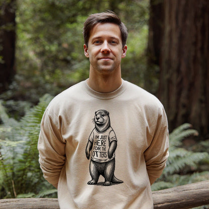 I'm Just Here for the Otters Crewneck Sweatshirt