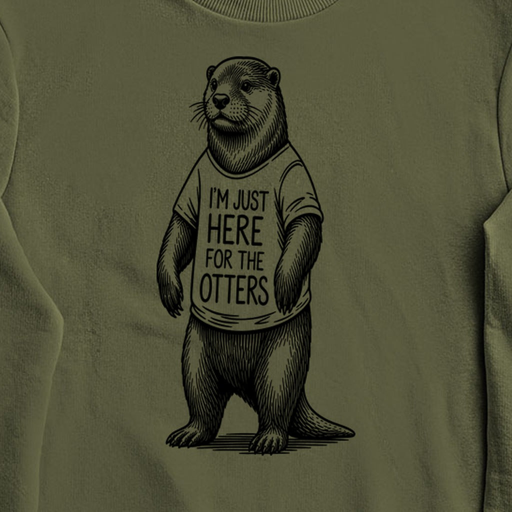 I'm Just Here for the Otters Crewneck Sweatshirt