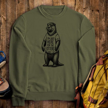 I'm Just Here for the Otters Crewneck Sweatshirt