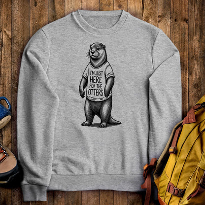 I'm Just Here for the Otters Crewneck Sweatshirt