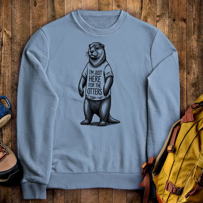 I'm Just Here for the Otters Crewneck Sweatshirt