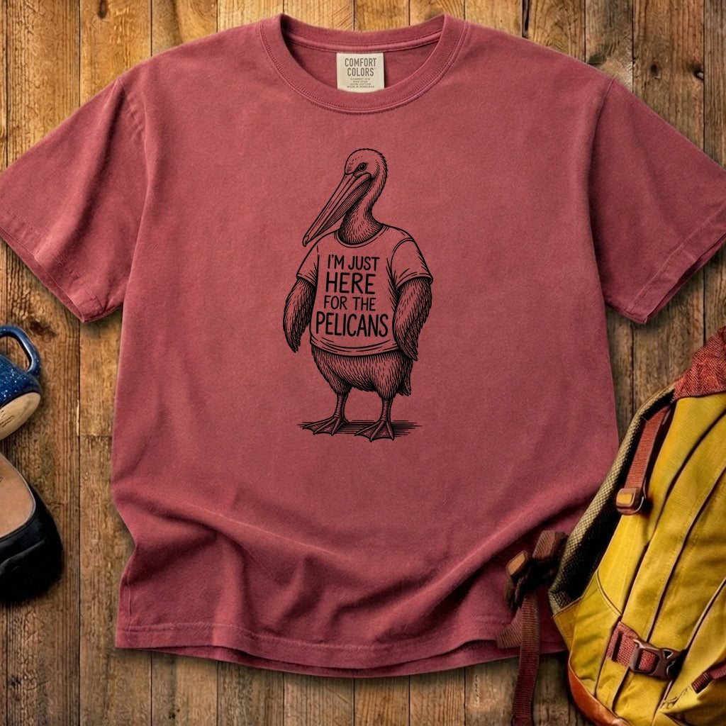 I'm Just Here for the Pelicans Cotton T-Shirt